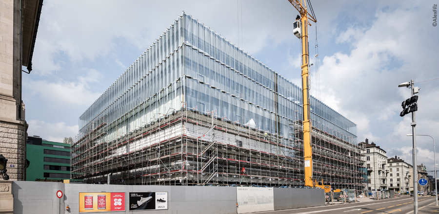 FRENER &amp; REIFER façade en verre Swiss Re Next