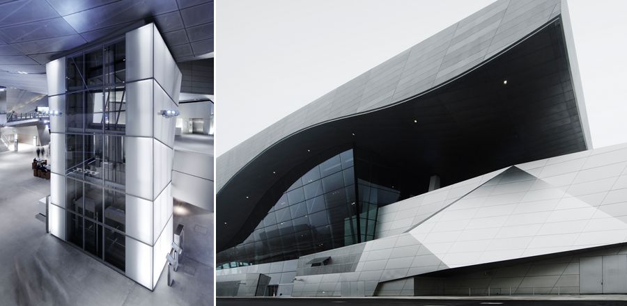 BMW-Welt,  facciate degli edifici