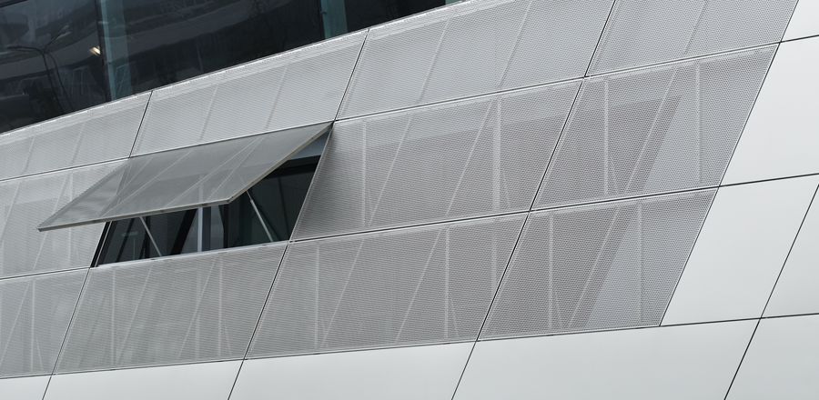 BMW-Welt, Facades en Éléments Préfabriqués