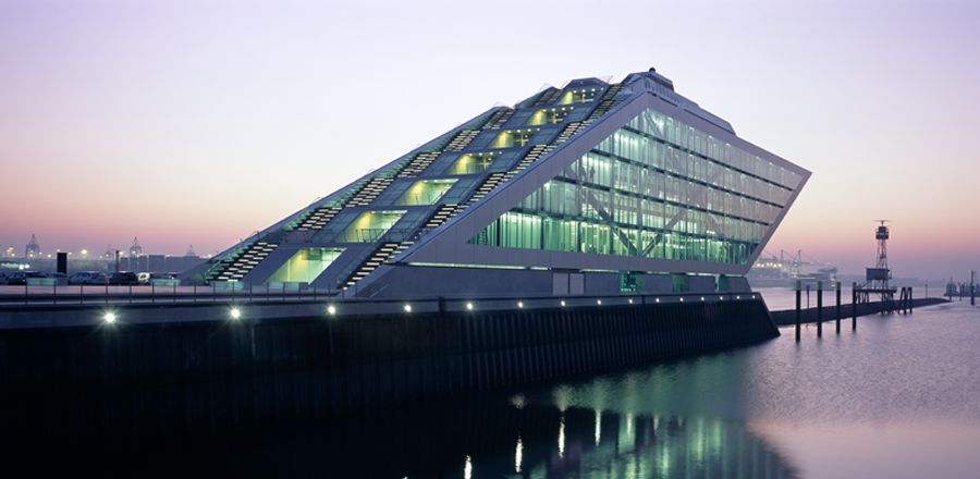 Bürogebäude, Dockland, Kontorhaus, Glashaus, Deutschland