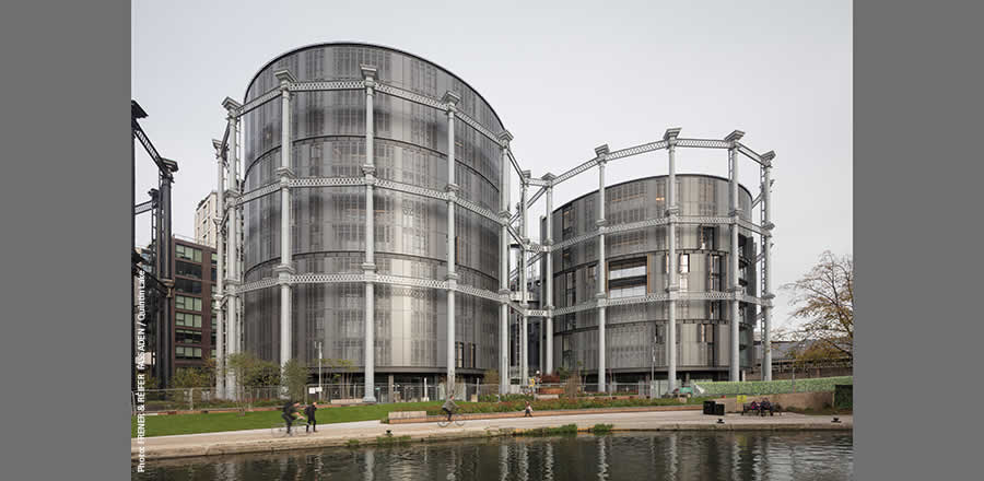 Falt-Schiebe-Sonnenschutzanlage - Gasholders London - FRENER &amp; REIFER