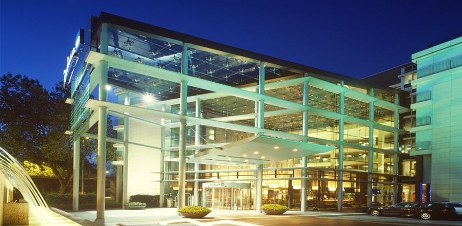 Hotel, Germany, Cologne, Cable-supported roof glazing, Steel framework