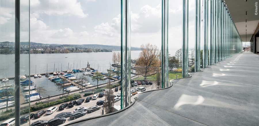 FRENER &amp; REIFER Swiss Re Next glass facade